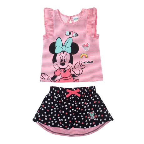 Disney Girls Minnie Mouse 2 Pc Top And Skirt Set | Walmart Canada