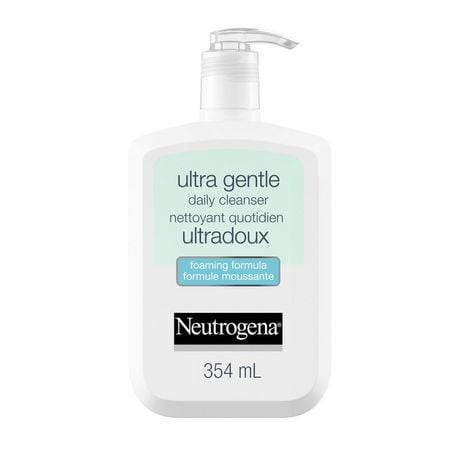 Nettoyant quotidien à formule moussante pour le visage Neutrogena -  Nettoyant démaquillant pour le visage - Hypoallergénique, sans huile - Flacon-pompe 354 ml