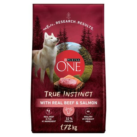 Purina ONE True Instinct Beef & Salmon, Dry Dog Food, 1.72-12.4 kg