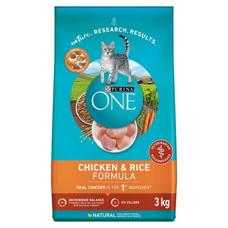 Purina ONE Chicken & Rice, Dry Cat Food, 1.59-7.2 kg