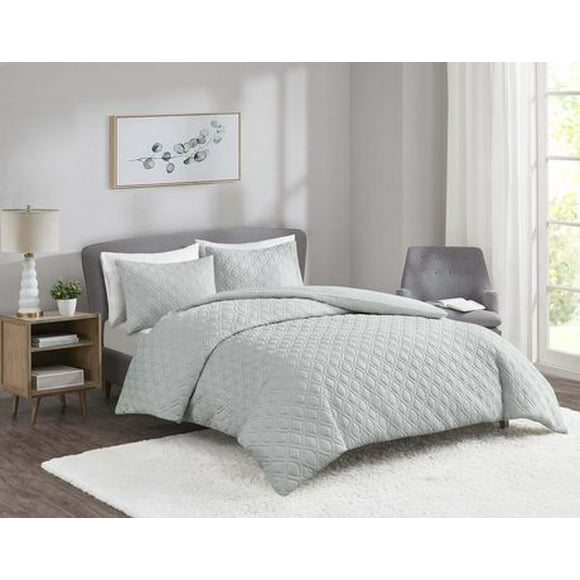 Hometrends 3pc Quilted Duvet Cover Set