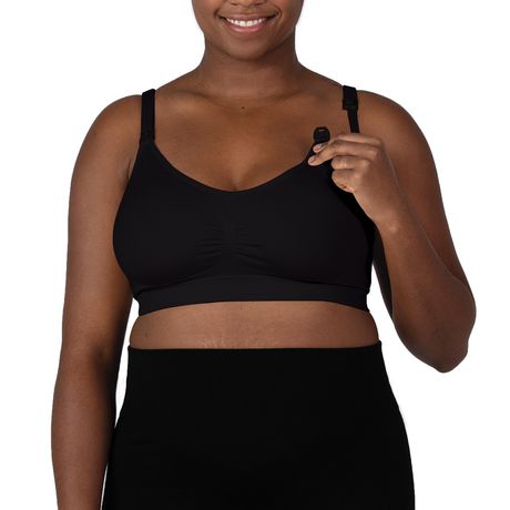 Women's plus size cotton/spandex maternity & nursing bra in black or w –  Joli-Glo Maternity