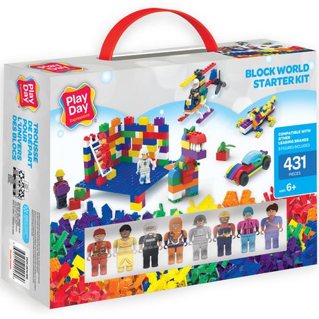 Play Day - Block World Starter Kit 431 Piece, Compatible with
