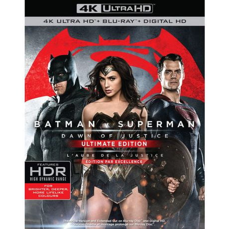 Batman vs Superman : L'Aube de la justice (4K Ultra HD + Blu-ray + HD Numérique) (Bilingue)