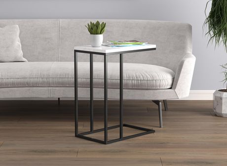 Safdie Co Table D Appoint En Marbre Metal Noir En Forme De C Walmart Canada