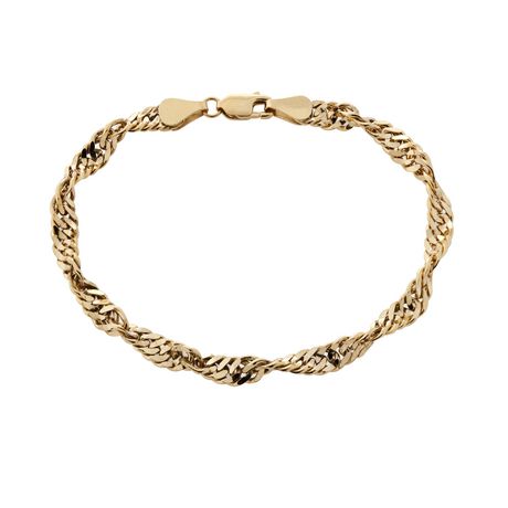 10 Kt Gold Singapore Bracelet - 7.25