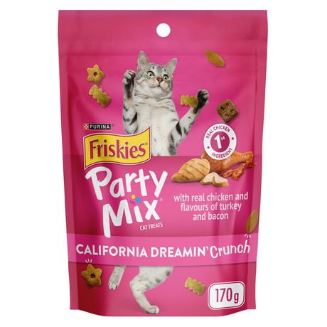 Friskies Party Mix California Dreamin' Crunch, Cat Treats 170g, 170 g