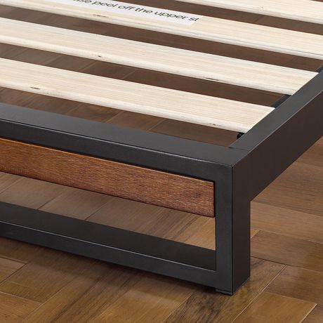 Zinus Suzanne Ir Metal And Wood, Zinus Bed Frame Canada