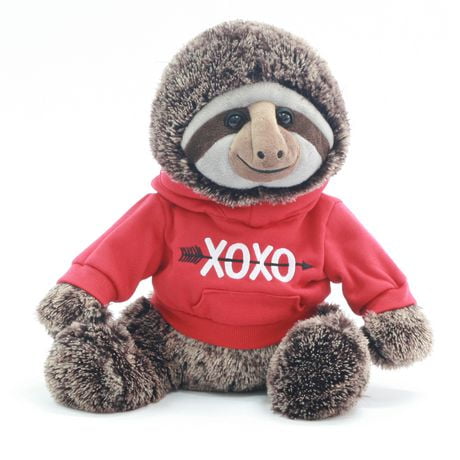 valentine sloth plush