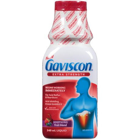 Gaviscon Extra Strength Liquid Soothing Fruit Blend, 340 ML