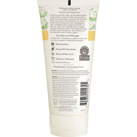 sensitive cleanser bees facial burt skin face 170g ounces care