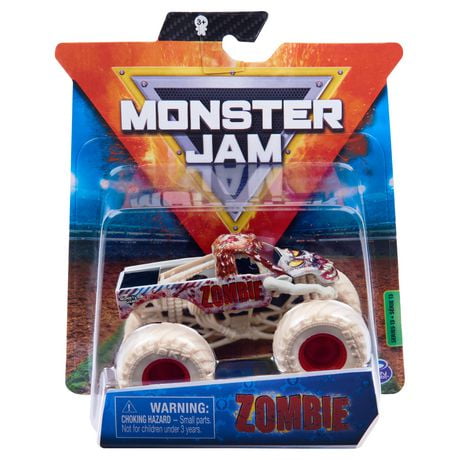 Monster Jam, Official Zombie Monster Truck, Die-Cast Vehicle, Bone Yard ...