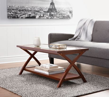 HomeTrends Glass Top Coffee Table | Walmart Canada