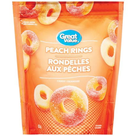 Great Value Peach Rings Candy, 125 g
