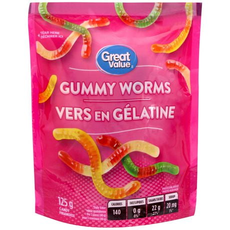 Great Value Gummy Worms, 125 g