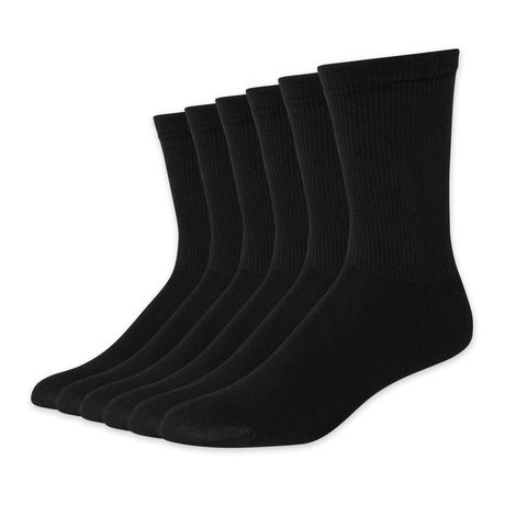 Hanes Men's P6 Cushion Odor Protection Crew Socks, Size 6-12 - Walmart.ca