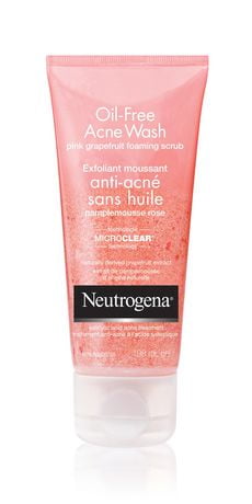 Neutrogena Oil Free Acne Wash Foaming Scrub, Pink Grapefruit Face 