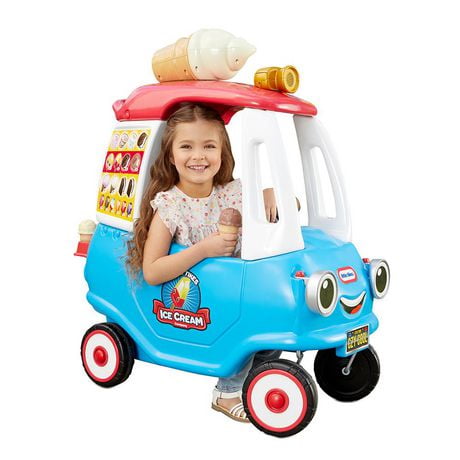 Little Tikes Cozy Ice Cream Truck, Ride-On Toy Ice Cream Truck Cozy Coupe for Ages 1.5 - 5 Years