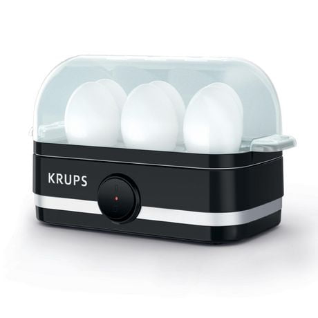KRUPS Simply Electric Egg Cooker with Accessories to make Eggs Hard Boiled, Poached, Scrambled, Omelet, 6 egg capacity