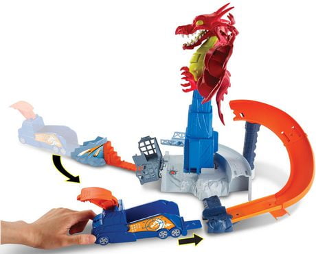 hot wheels track with dragon