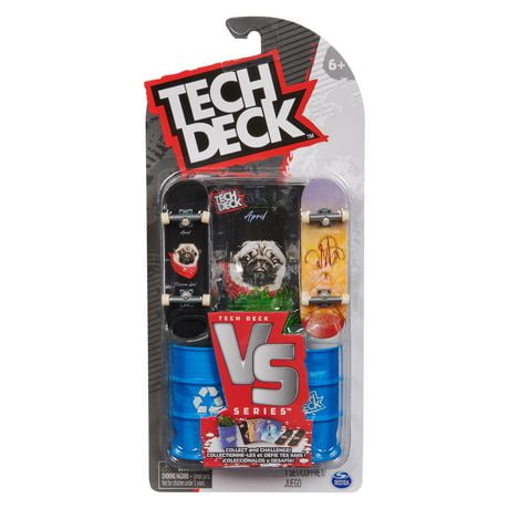 Tech Deck, April Skateboards Versus Series, Collectible Fingerboard 2-Pack and Obstacle Set, Kids Toy for Ages 6 and up