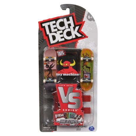 Tech Deck, Toy Machine Skateboards Versus Series, Coffret de 2 fingerboards à collectionner et obstacle, jouet pour enfants à partir de 6 ans