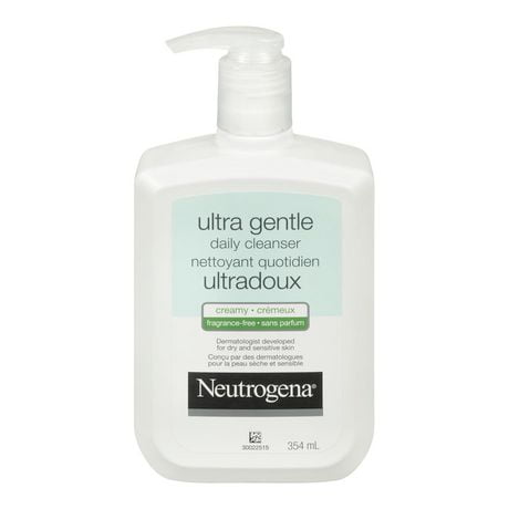 Neutrogena Ultra Gentle Daily Creamy Facial Cleanser, Fragrance Free, 354 mL