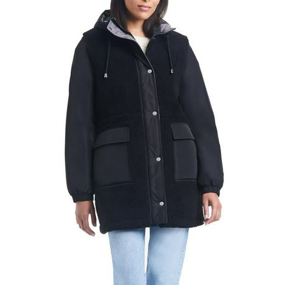 Sam & Libby Parka Mi-Longue Avec Panneau Avant En Sherpa Pour Femmes