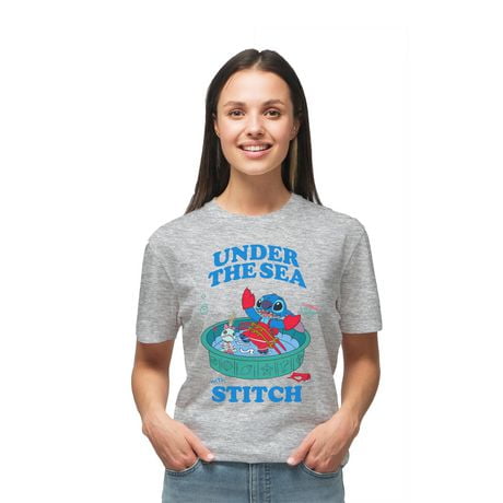 T-shirt décontracté à manches courtes Disney Under The Sea pour femme