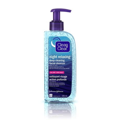 Clean & Clear Night Relaxing Deep Cleansing Facial Cleanser, 240 mL