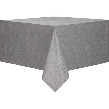 Mainstays textured grey PEVA tablecloth | Walmart Canada