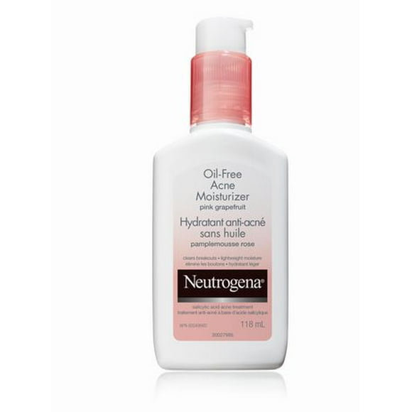 Neutrogena Oil Free Acne Moisturizer, Pink Grapefruit Face Moisturizer, 118 mL