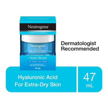 Neutrogena Hydroboost Facial gel-cream with hyaluronic acid, hydrating face moisturizer, Dermatologist Recommended, 47 mL