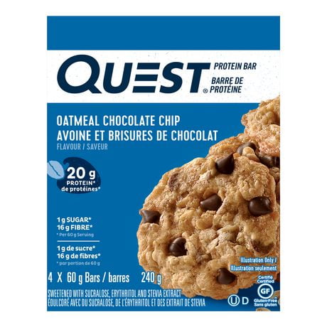 Quest Oatmeal Chocolate Chip, 4 x 60G Bars