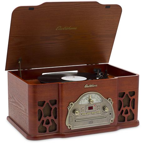 Electrohome Vinyl Record Player Classic Turntable Wood Stereo