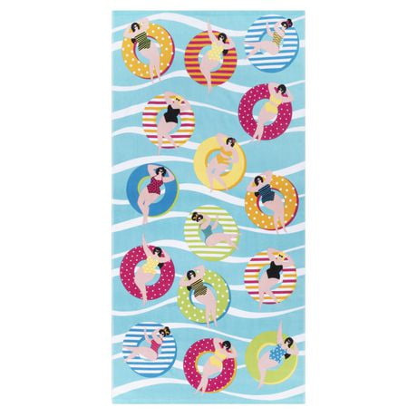 Safdie & Co. Luxury Premium Ultra Soft Velour Beach Pool Bath Towel Summer Swim 28x58 for Travel Swimming Sand Women Men Girls Boys