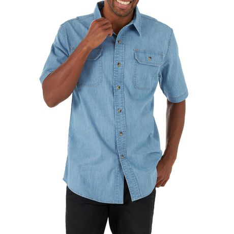 Wrangler Men's Short Sleeve Denim Shirt | Walmart Canada