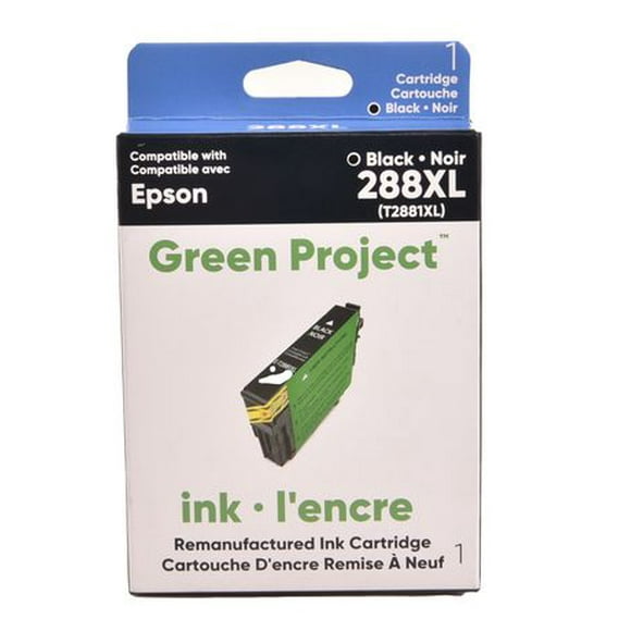 Cartouche d'encre noire remise a à neuf Epson 288 XL Green Project, (GP-E-T2881XL)