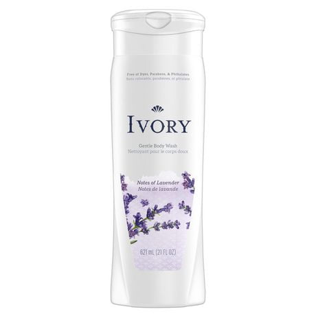 Ivory Mild & Gentle Body Wash, Lavender Scent, 621ML