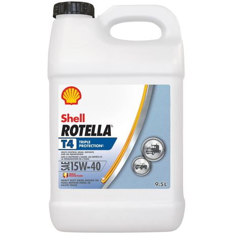 Shell Rotella T4 15W40  Diesel Engine Oil 9.5L Jug, Rotella T4 15W40 9.5L