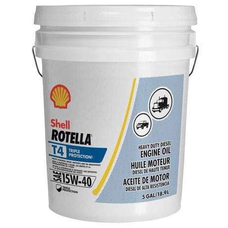 Shell Rotella T4 15W40 pour moteur diesels 18.9L Rotella T4 15W40 18.9L