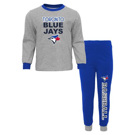 Boy's Toronto Blue Jays Long Sleeve Baseball T-Shirt Size L