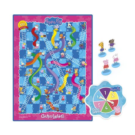 Peppa Pig Edition Board Game for Kids Ages 3 and Up for 2-4 Players Chutes and Ladders