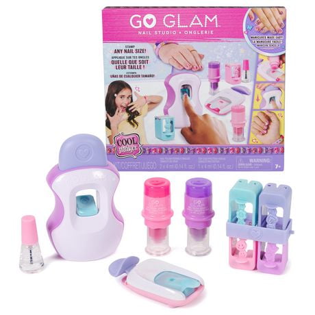 Cool Maker, GO GLAM Studio Nail Kit, Style 200 Nails with 4 Designs, 2 Polish Applicators & Nail Mask, Arts and Crafts Kids Toys for Girls Ages 7+, GO GLAM Studio