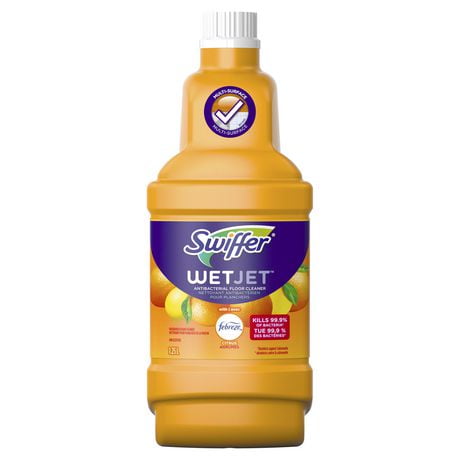 Swiffer WetJet Multi-Purpose Floor and Hardwood Liquid Cleaner Solution Refill, with Febreze Sweet Citrus & Zest, 1.25 L
