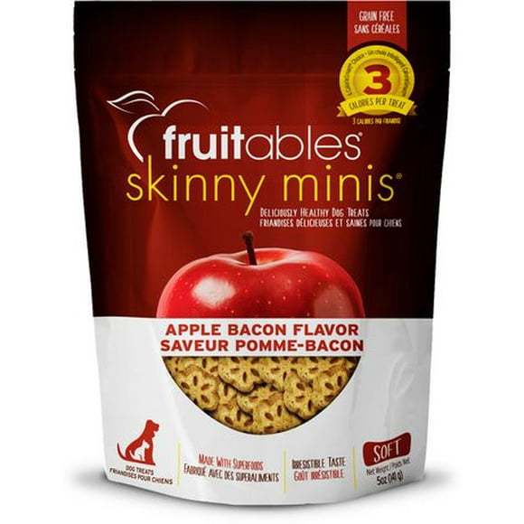 Fruitables Saveur Pomme-Bacon Skinny Minis Friandise pour Chien 142g Friandises Pour Chiens