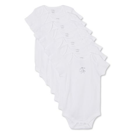 George Infants' Unisex Layette Short Sleeve Bodysuits 7-Pack | Walmart ...