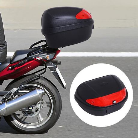 59 x 43 x 31 cm Motorbike Top Case Universal Scooter Helmet Luggage Storage Holder 72 L for 2 Helmet SOULONG Motorcycle Back Top Box 