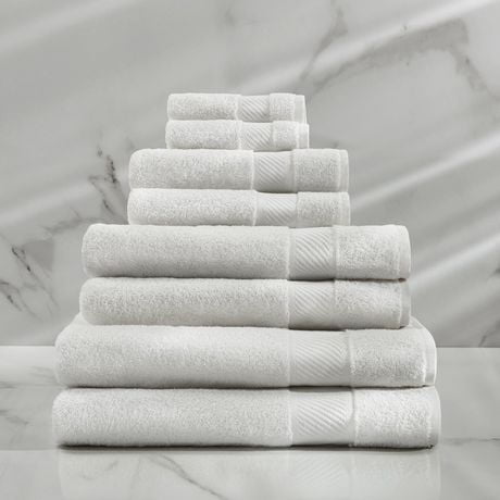 Caricia Home 100% Turkish Cotton 8-Piece Towel Set