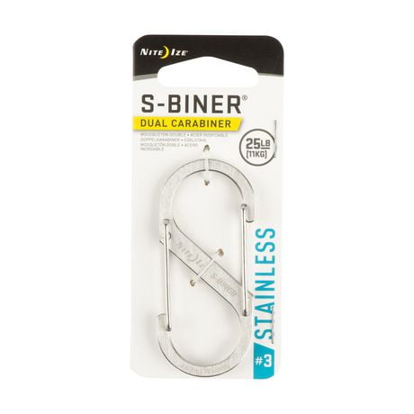 S-Biner® Double Mousqueton Inox # 3 - Inox